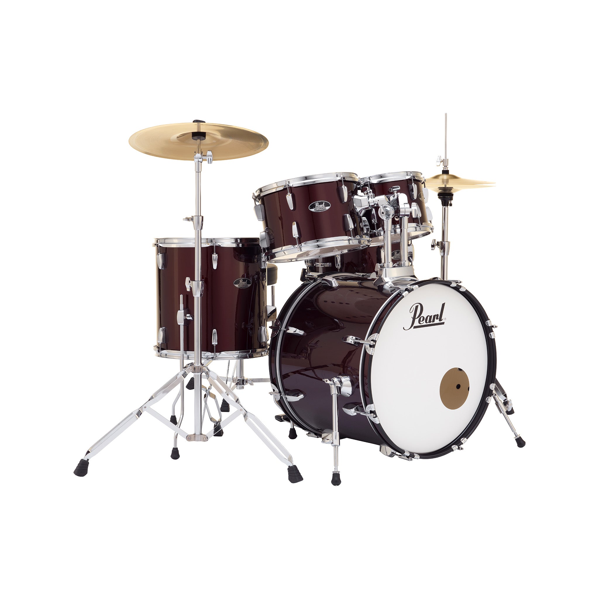 Pearl RS525SB/C #91 Roadshow 5pcs Drum Kit w/Hardware, No Cymbal, Red Wine
