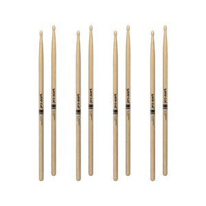 Promark TX7AW-4P Hickory 7A Drumsticks, Wood Tip (4pairs)
