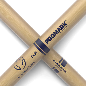 Promark TXDC51W Hickory System Blue Marching Stick