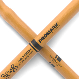 Promark TXGKAWW Hickory Glenn Kotche Active Wave 570 Drumsticks, Wood Tip