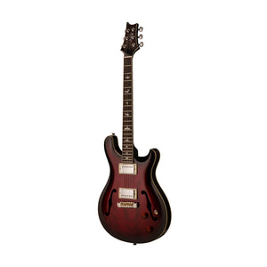 PRS SE Hollowbody Standard Electric Guitar w/Case, Fire Red Burst