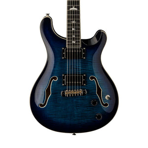 PRS SE Hollowbody II Electric Guitar w/Case, Faded Blue Burst