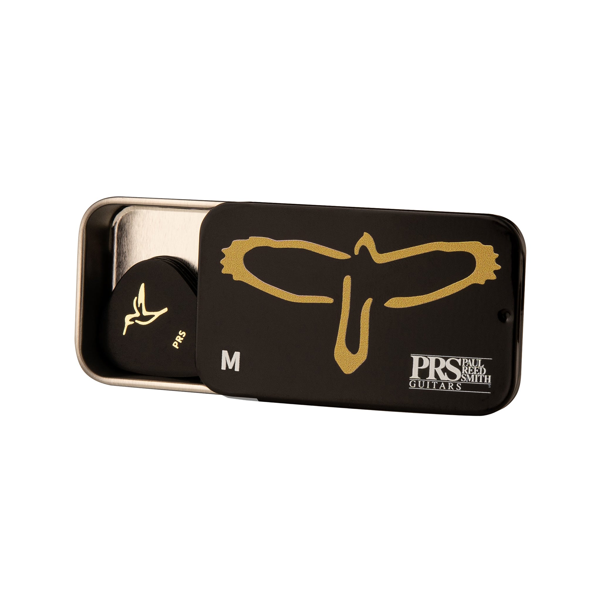 PRS Gold Birds Assorted Medium Picks w/Tin, 12-Pack
