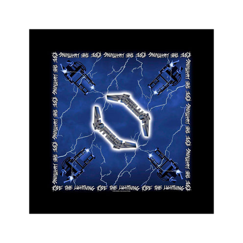 Rockoff Metallica Unisex Bandana: Ride The Lightning, Black