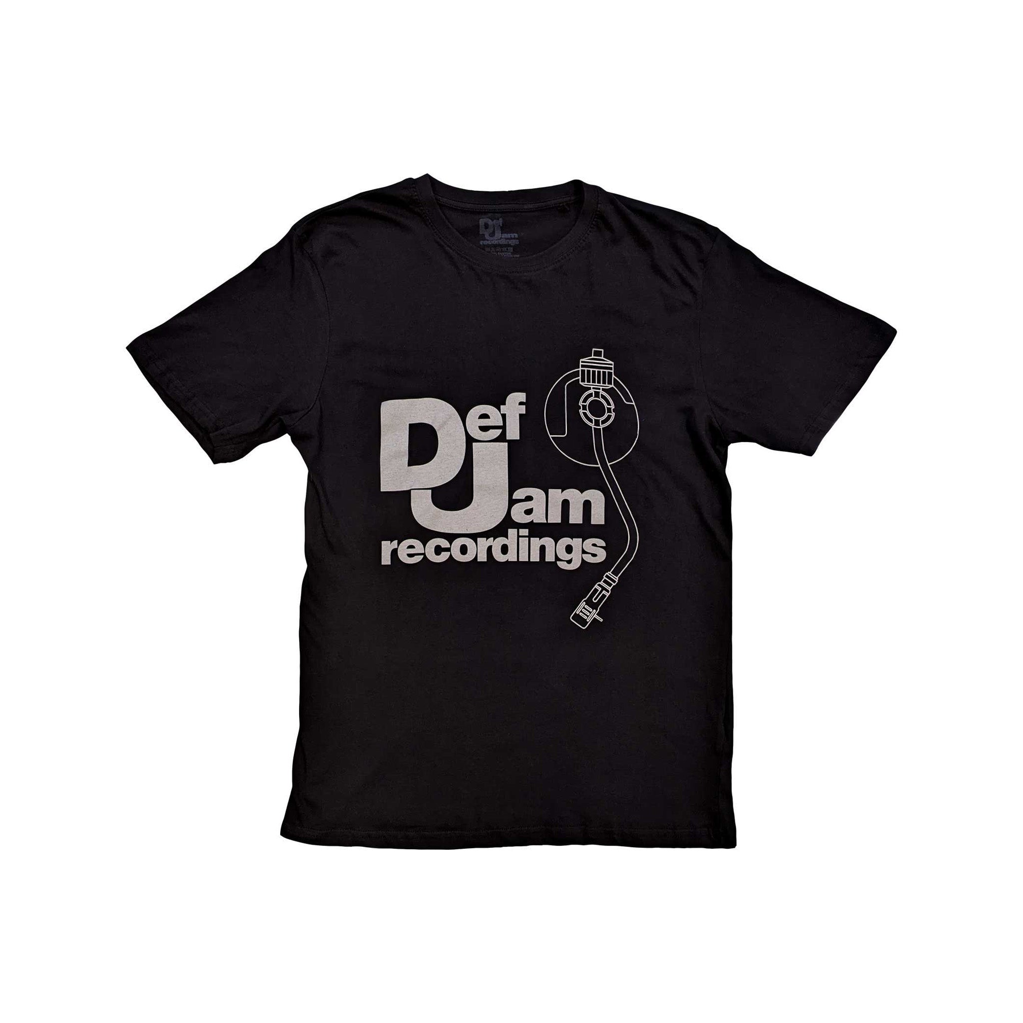 Rockoff Def Jam Recordings Unisex T-Shirt: Logo & Stylus, Black