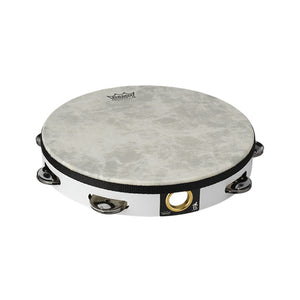 Remo TA-5110-00 10inch Fiberskyn Tambourine, Single-Row Jingles, Quadura White