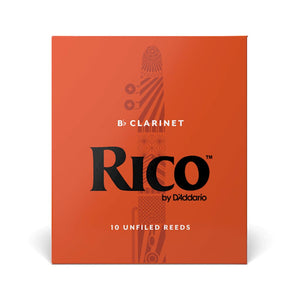 Rico Bb Clarinet Reeds, Strength 2.5, Box of 10