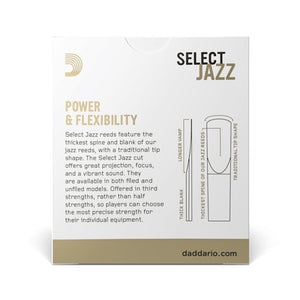 Rico Select Jazz Unfiled Soprano Saxophone Reed, 3 Soft, Box Of 10