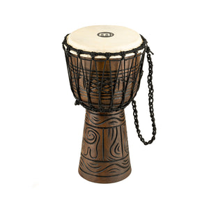 MEINL Percussion HDJ17-S 8inch Rope Tuned Headliner Series Wood Djembe, Artifact Series, Brown