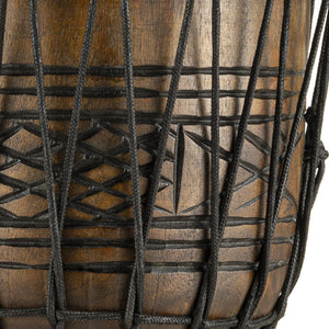 MEINL Percussion HDJ17-S 8inch Rope Tuned Headliner Series Wood Djembe, Artifact Series, Brown