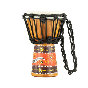 MEINL Percussion HDJ5-M 10inch Rope Tuned Headliner Wood Djembe, Python Series