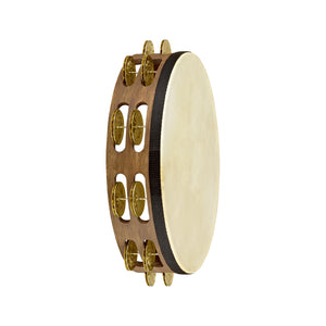 MEINL Percussion TAH2V-WB Vintage Wood Tambourine, 2 Rows, Walnut Brown