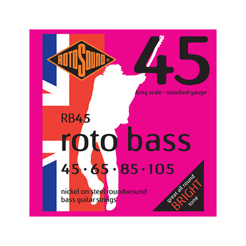 Rotosound RB45 Roto Bass Nickel Bass Guitar Strings Set, 45-105