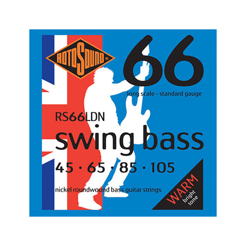 Rotosound RS66LDN Swing Bass 4-String Nickel Guitar Strings Set, 45-105