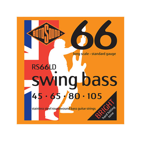 Rotosound RS66LD Swing Bass 4-String Stainless Guitar Strings Set, 45-105