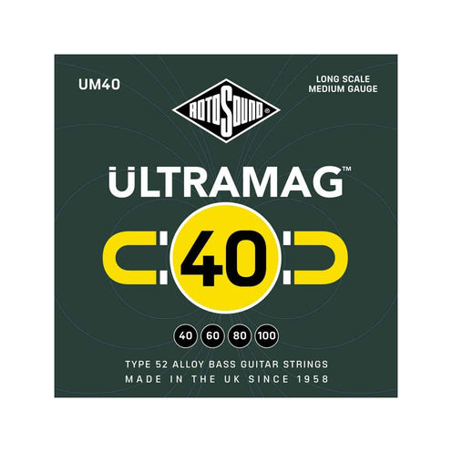 Rotosound UM40 UltraMag Type 52 Alloy Bass Guitar Strings, Medium, 40-100