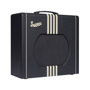 Supro Delta King 12 Guitar Combo Amplifier, Black & Cream