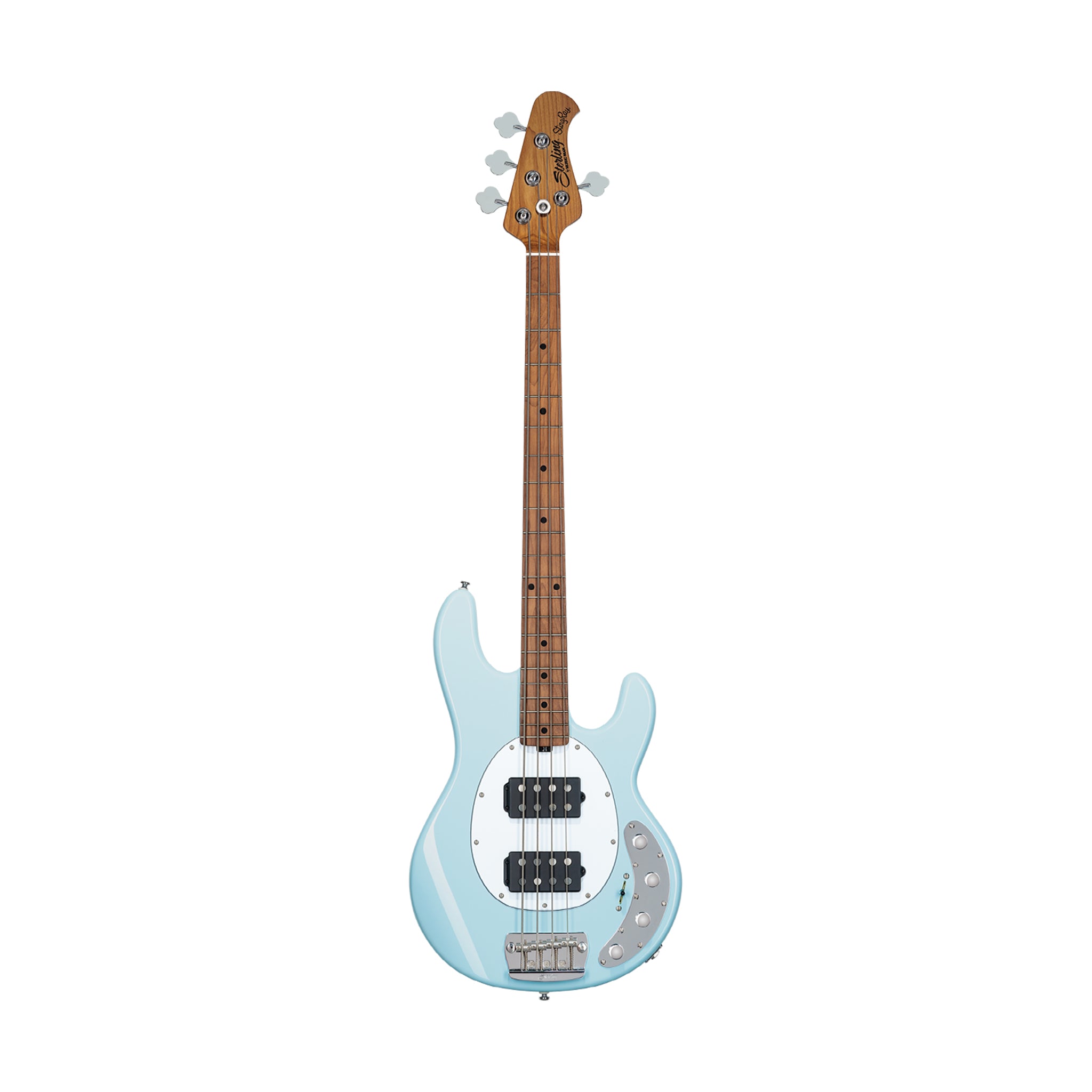 Sterling by Music Man Ray34 HH 4-String Electric Bass Guitar, Daphne Blue