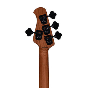 Sterling by Music Man Ray34 HH Poplar Burl Top Bass Guitar, Amber