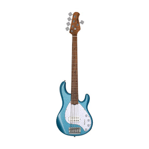 Sterling by Music Man Ray35 5-String Bass Guitar, Blue Sparkle