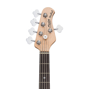 Sterling S.U.B Series RAY5 5-String Electric Bass Guitar, Ruby Red Burst Satin (RAY5-RRBS-R1)