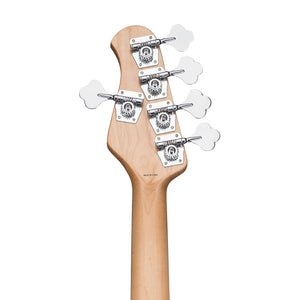 Sterling S.U.B Series RAY5 5-String Electric Bass Guitar, Ruby Red Burst Satin (RAY5-RRBS-R1)