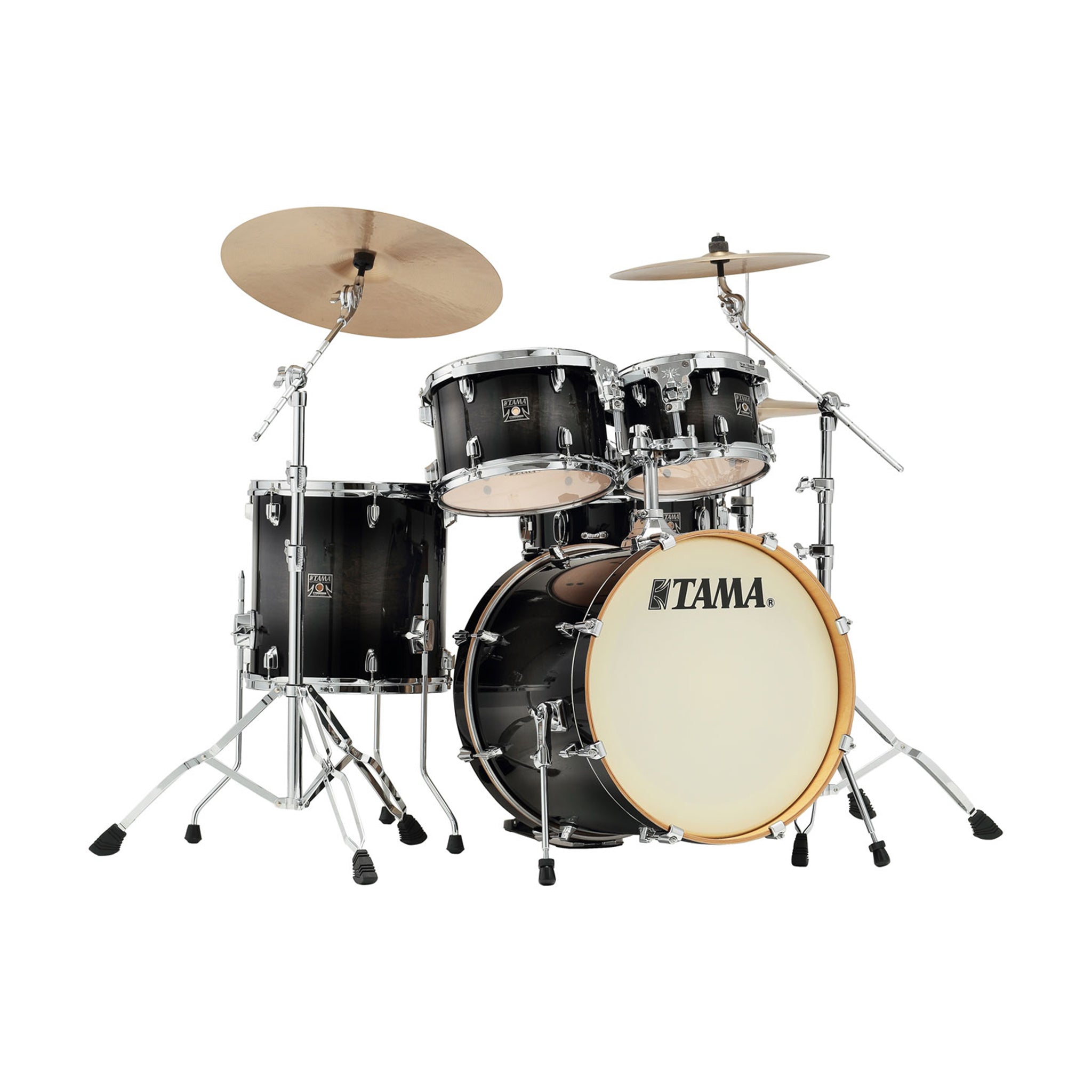 TAMA CL50RS-TPB Superstar Classic Maple 5-Piece Drum Shell Kit, Transparent Black Burst
