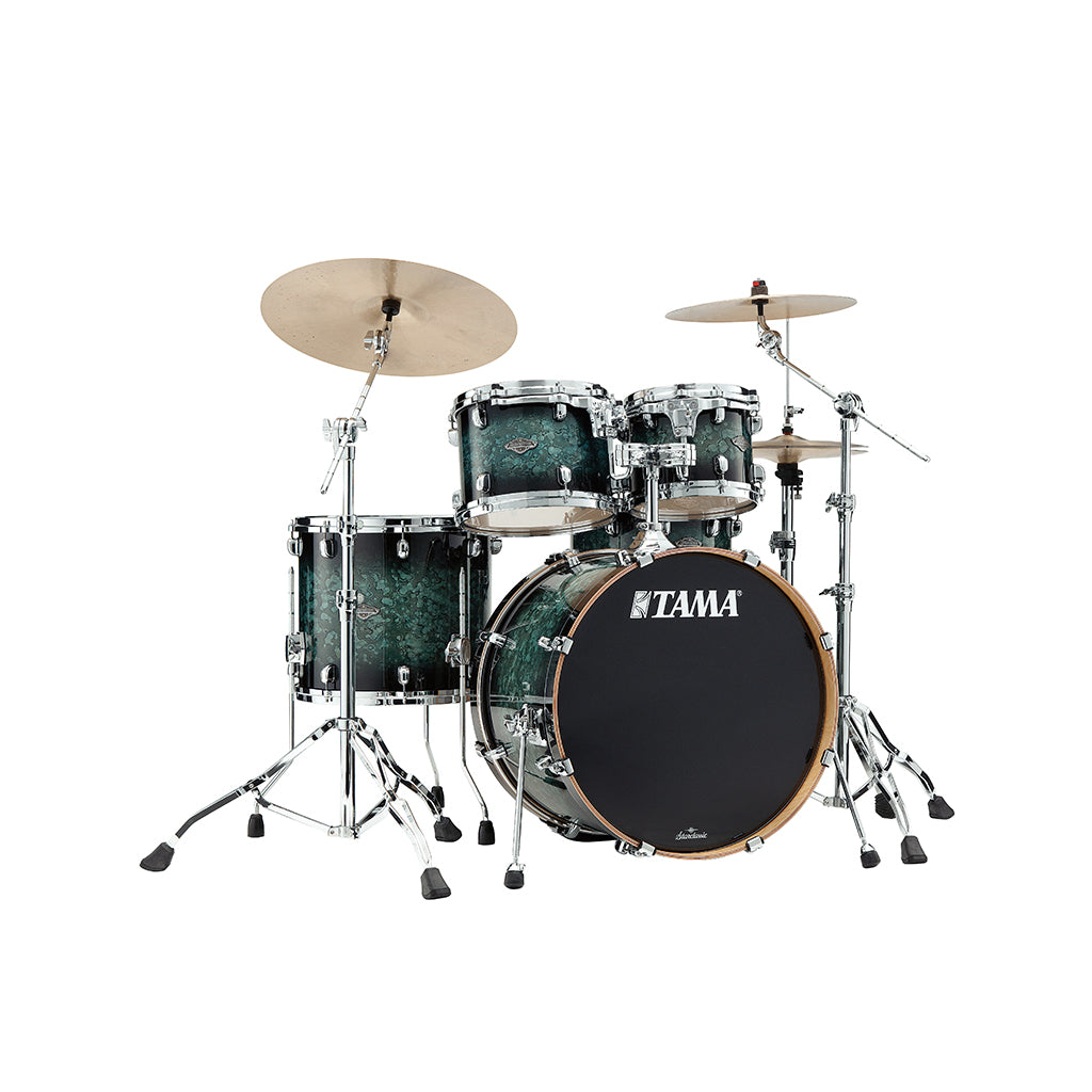 TAMA MBS42S Starclassic Performer 4-Piece Drum Shell Kit, Molten Steel Blue Burst