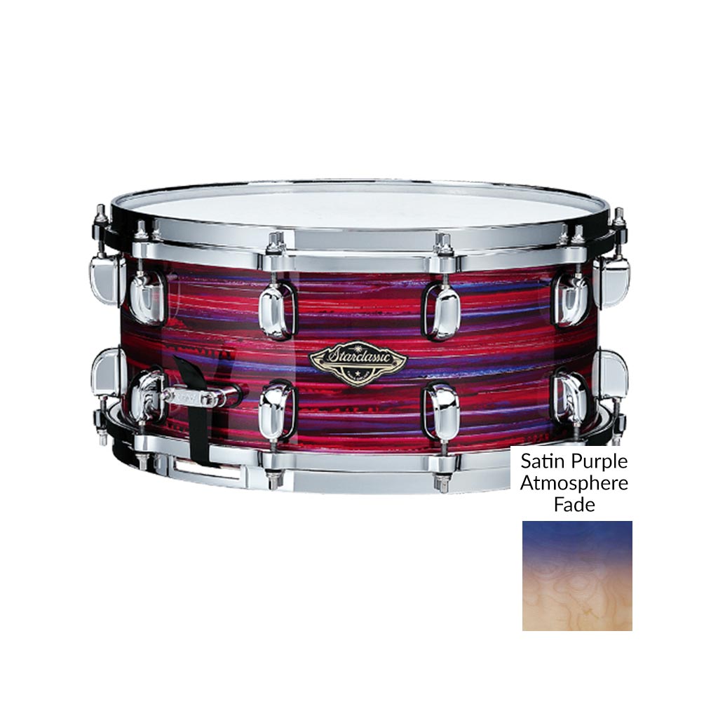TAMA WBSS65-SAF 6.5x14inch Starclassic Walnut/Birch Snare Drum, Satin Purple Atmosphere Fade