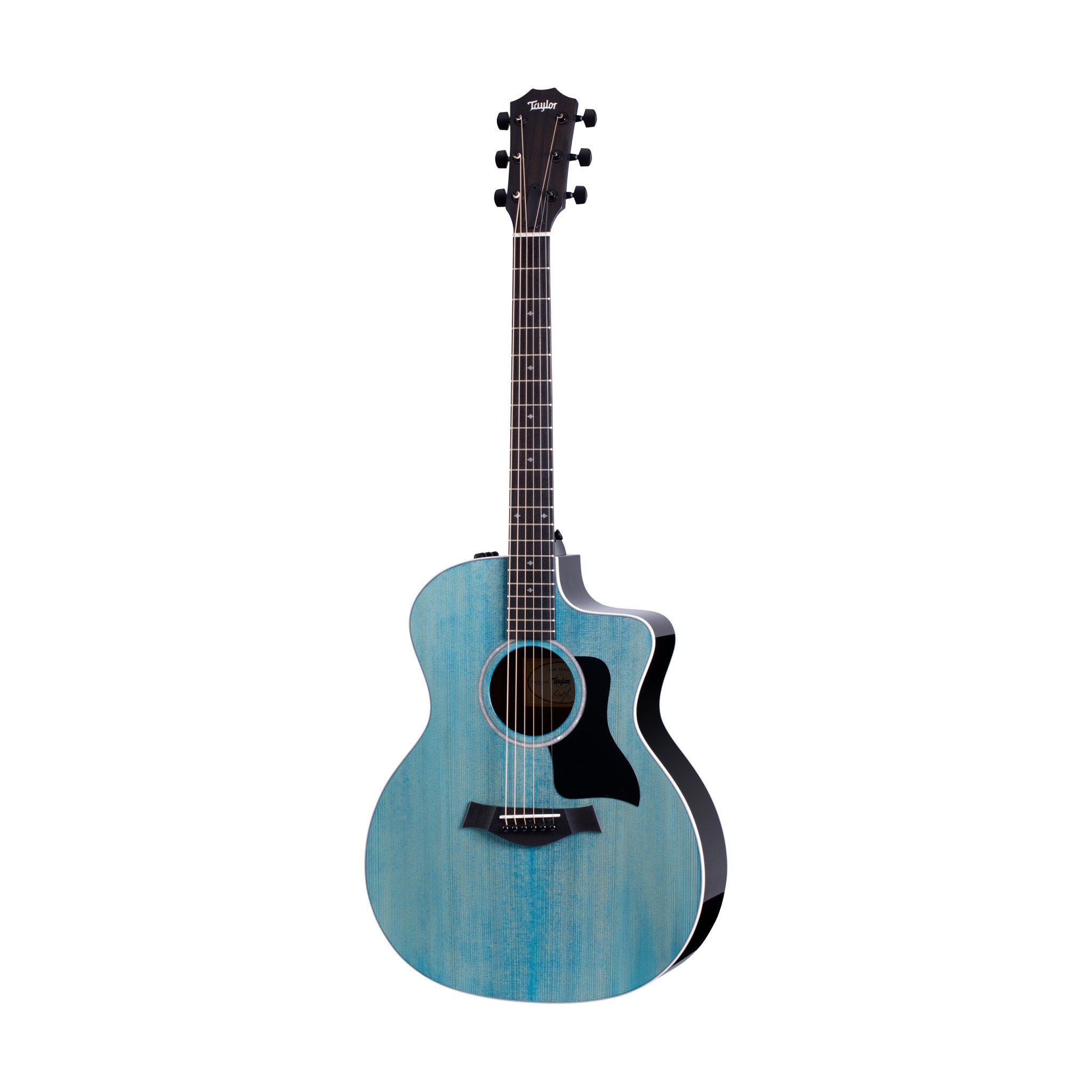 Taylor 214ce Deluxe Grand Auditorium Acoustic Guitar, Trans Blue Top