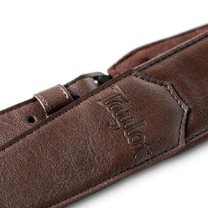 Taylor 2" Vegan Leather Guitar Strap, Chocolate Brown