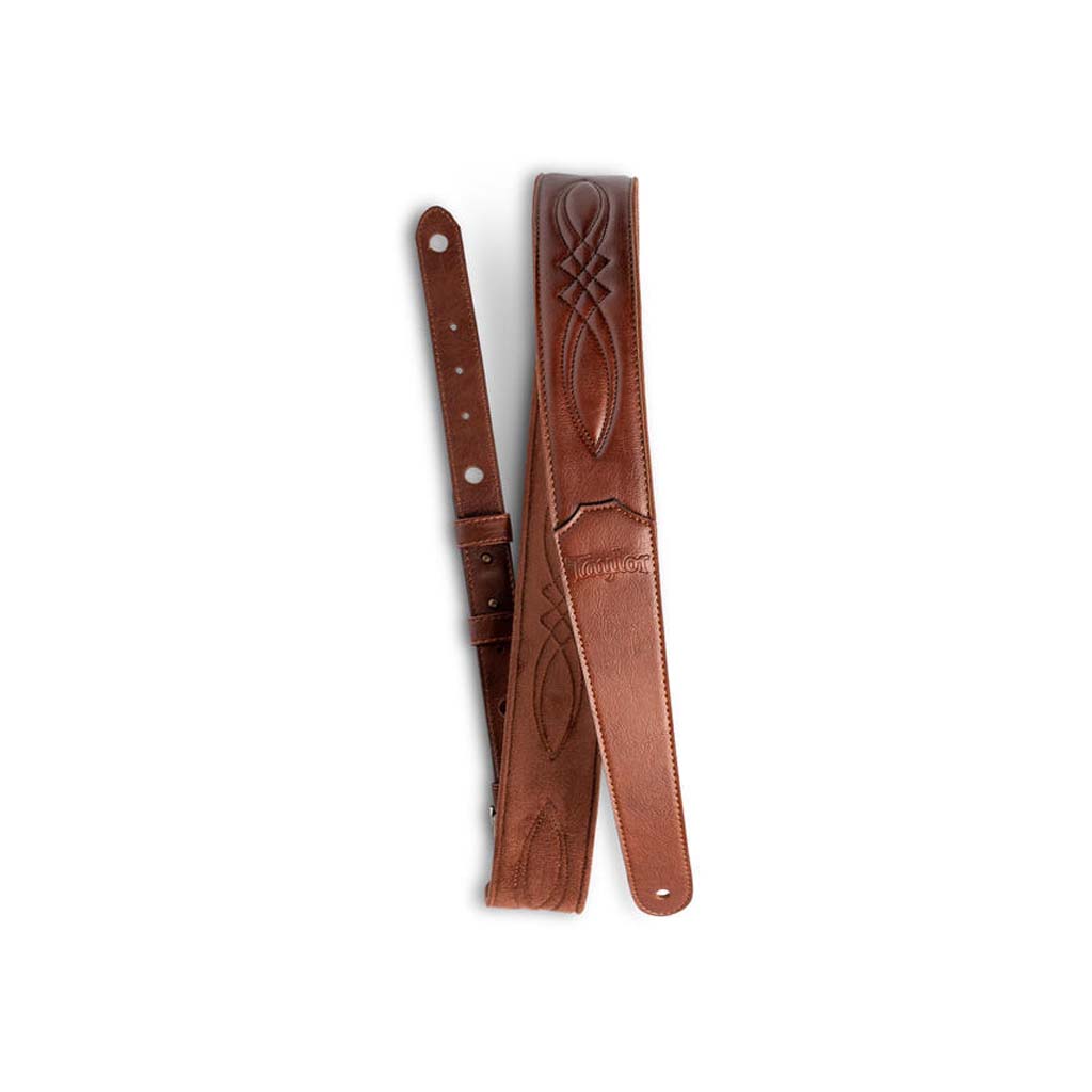 Taylor 2" Vegan Leather Guitar Strap, Medium Brown