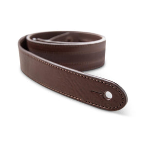 Taylor Slim Vegan Leather Guitar Strap, Chocolate Brown