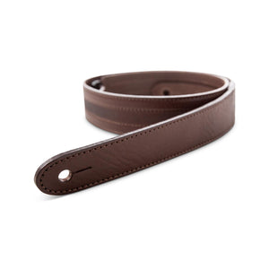 Taylor Slim Vegan Leather Guitar Strap, Chocolate Brown