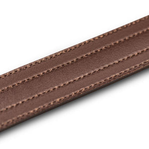 Taylor Slim Vegan Leather Guitar Strap, Chocolate Brown