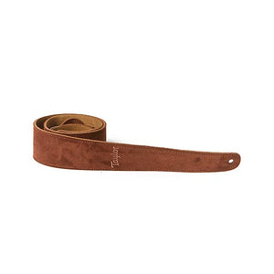 Taylor Embroidered Suede 2.5Inch Guitar Strap, Chocolate