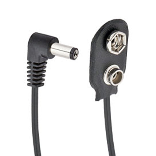 Voodoo Lab PPBAT-R 9V Battery Snap Cable, Right-Angle, 18inch
